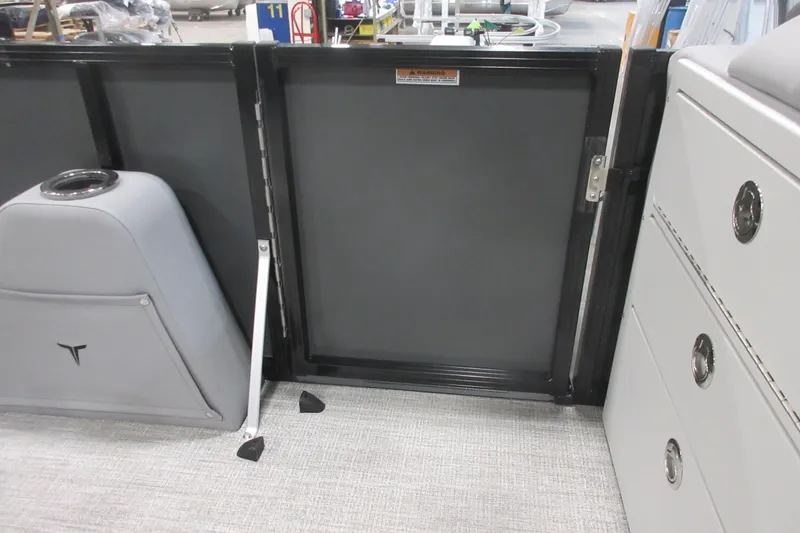 Slide: The Image of 2026 Tahoe Pontoon 23 LTZ Quad Lounge, sleek design with metallic finish. - 50