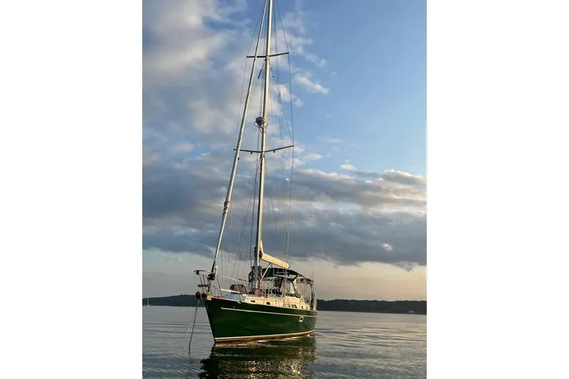 Slide: The Image of Sailboat on calm water at sunset, Passport 456, 1999 model. - 3