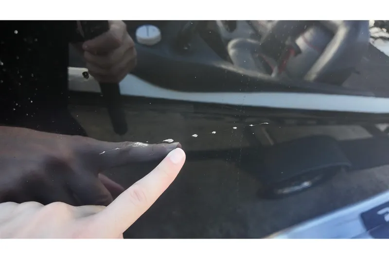 Slide: The Image of Close-up of a 2023 Sea Pro boat with minor surface scratches. - 25