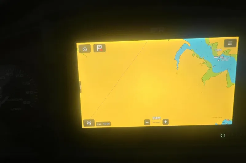 Slide: The Image of 2024 Bentley Pontoons 200 Navigator GPS display showing a nautical map. - 31