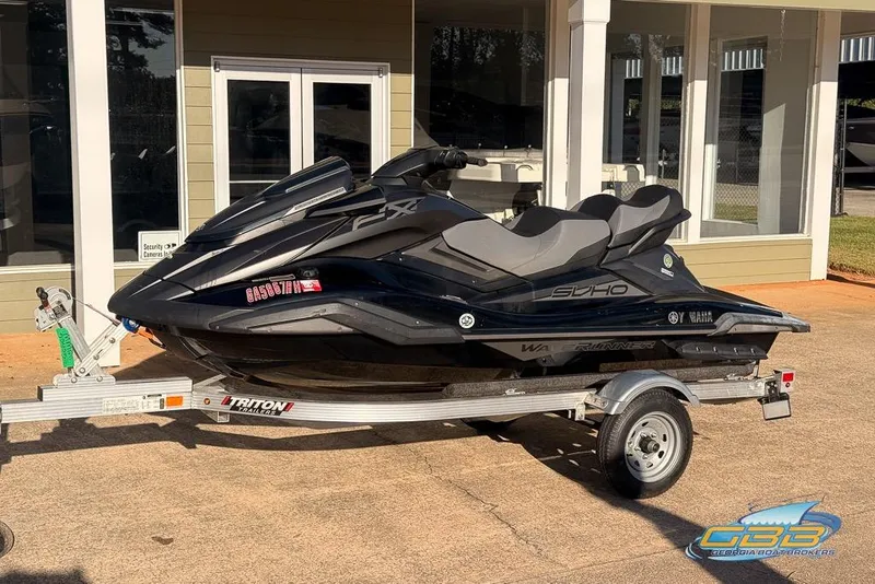 The Image of 2021 Yamaha WaveRunner FX SVHO on a Triton trailer, parked outdoors. - 0