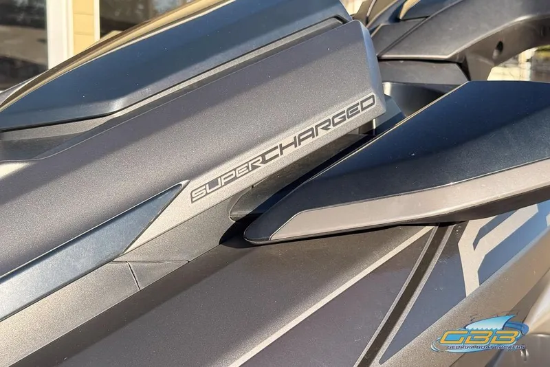 Slide: The Image of 2021 Yamaha WaveRunner FX SVHO, supercharged detail, close-up view. - 9