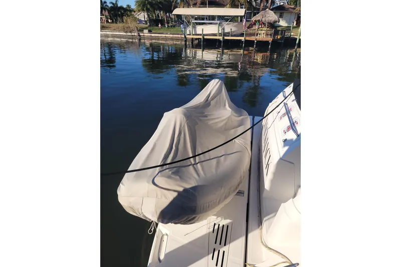 Slide: The Image of 2017 AB Inflatables Mares 10 VSX boat interior with seating and storage. - 8