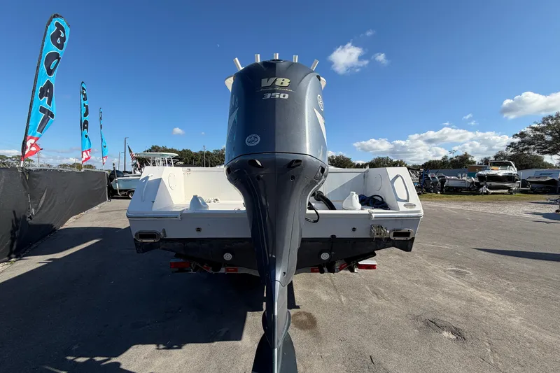 Slide: The Image of 2013 Regulator 24 Forward Seating boat with Yamaha V8 outboard engine. - 3