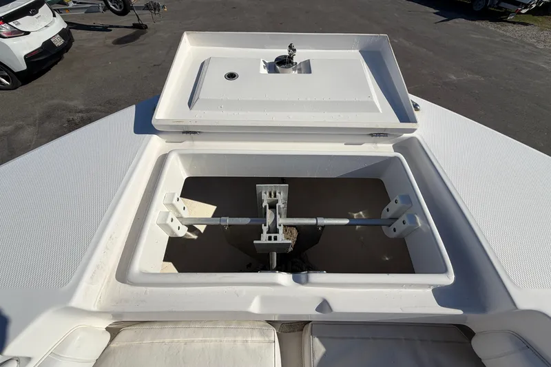 Slide: The Image of Anchor storage compartment on a 2013 Regulator 24 Forward Seating boat. - 65