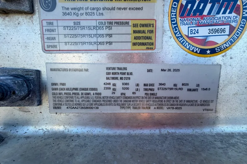 Slide: The Image of Yamaha F350NCC engine label on 2013 Regulator 24 Forward Seating boat. - 93