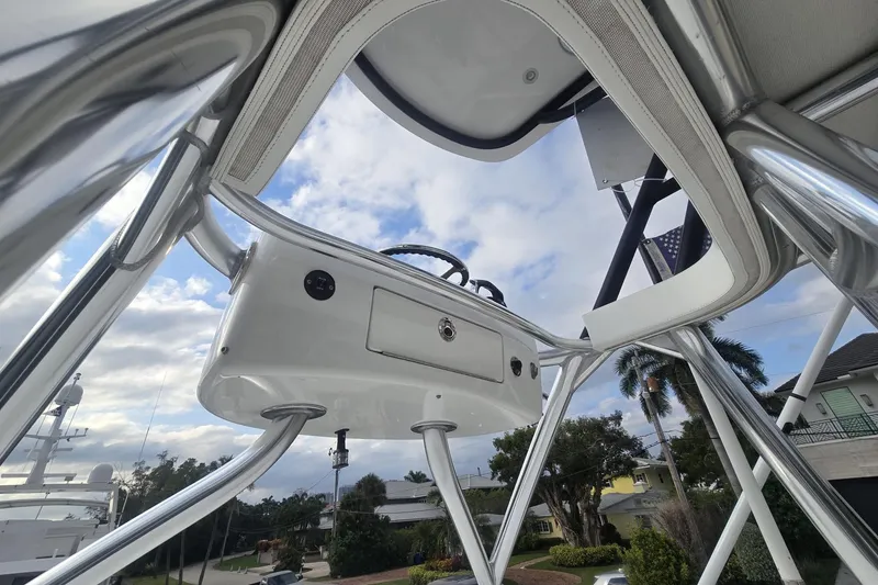 Slide: The Image of 2021 Valhalla V-46 boat bathroom with shower, toilet, and sink. - 45