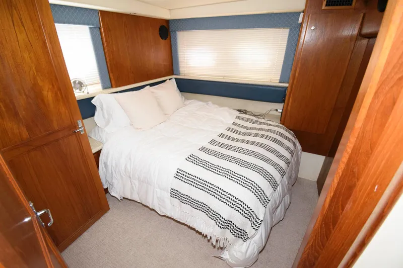 Slide: The Image of Bedroom in Carver 356 Aft Cabin Motor Yacht, year 2000. - 17