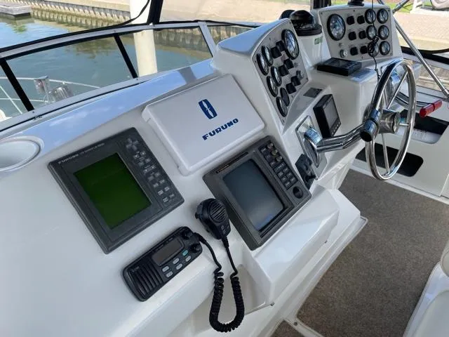 Slide: The Image of Helm of Carver 356 Aft Cabin Motor Yacht, year 2000. - 8