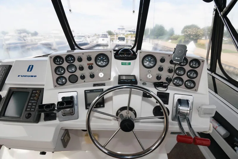 Slide: The Image of Helm of Carver 356 Aft Cabin Motor Yacht, year 2000. - 9