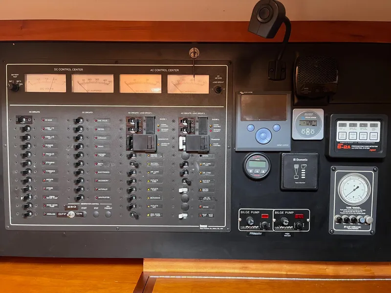 Slide: The Image of Electrical control panel on a 1996 Gozzard 44 AC yacht. - 18