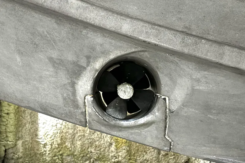 Slide: The Image of Close-up of a 2015 Beneteau Gran Turismo 49 boat thruster. - 7