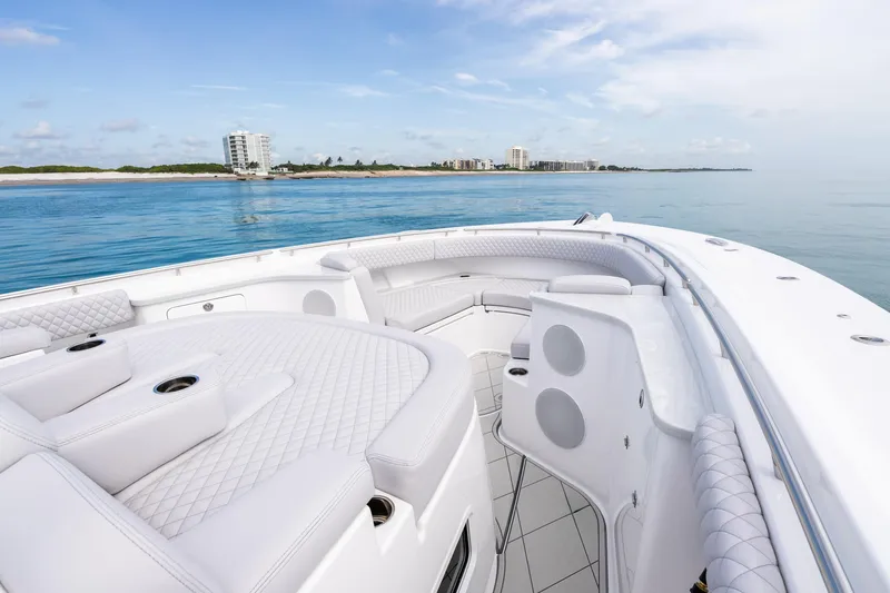 Slide: The Image of 2025 HCB 56 Suenos GIX luxury yacht interior with ocean view. - 16