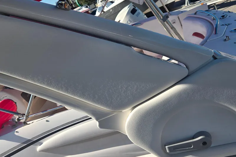 Slide: The Image of 2024 Sea Ray SDX 250 Outboard boat interior detail, featuring sleek design elements. - 30