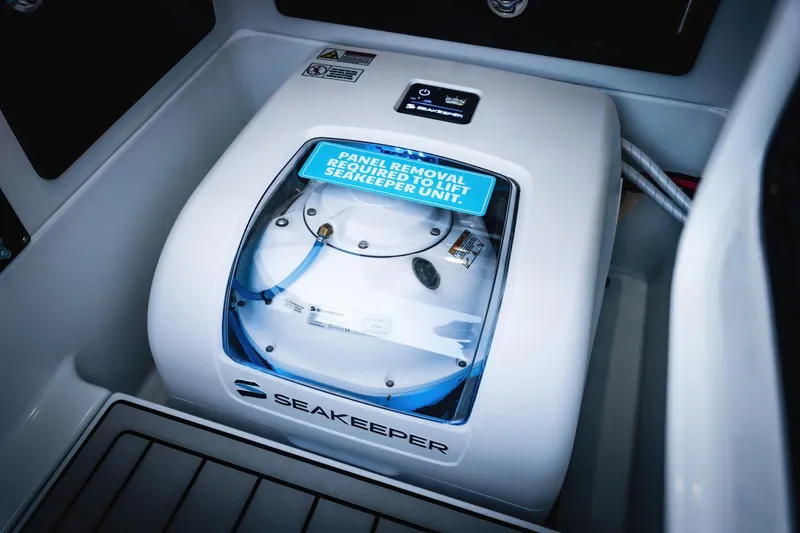 Slide: The Image of Seakeeper unit in 2026 Barker Boatworks 26 Open, enhancing stability and performance. - 22