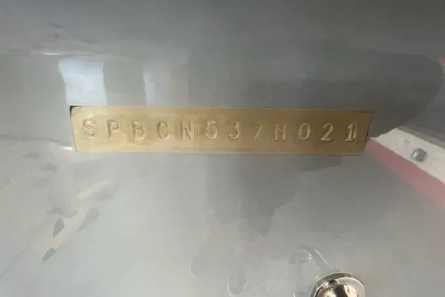 Slide: The Image of 2021 Seapro 248 boat hull identification number plate. - 13