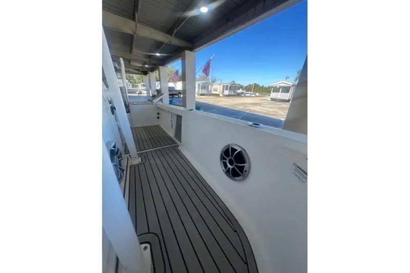 Slide: The Image of 2021 Seapro 248 boat deck with sleek design and modern features. - 20