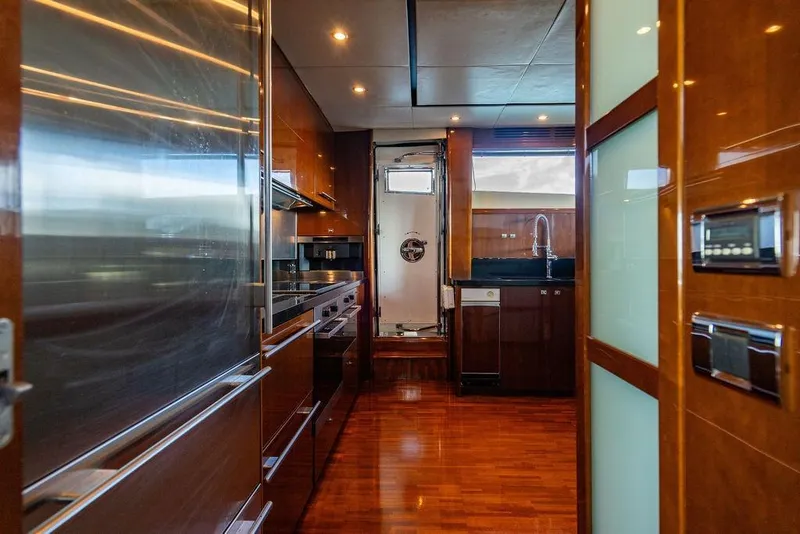 Slide: The Image of Luxurious kitchen interior of 2010 Princess 95 Motor Yacht with modern appliances. - 148