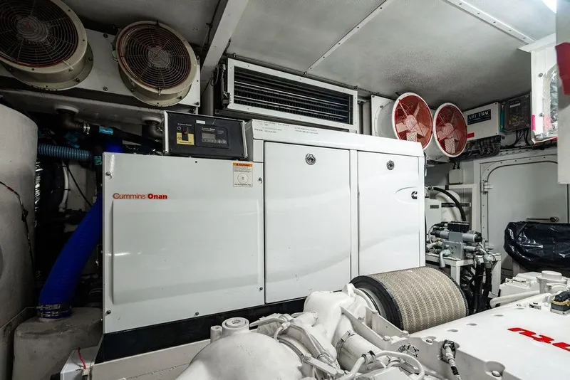 Slide: The Image of Engine room of 2010 Princess 95 Motor Yacht with Cummins Onan generator. - 179