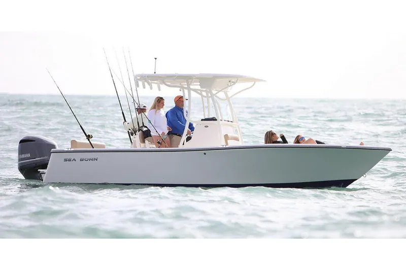 Slide: The Image of Manufacturer Provided Image: 2026 Sea Born LX24 Center Console on the water. - 6
