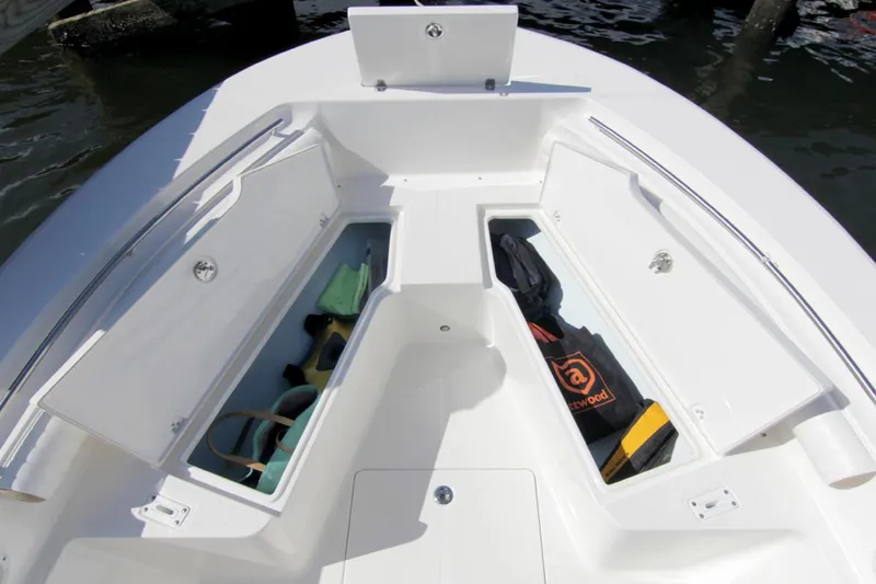 Slide: The Image of Manufacturer Provided Image: 2026 Sea Born LX22 Center Console boat bow view. - 4
