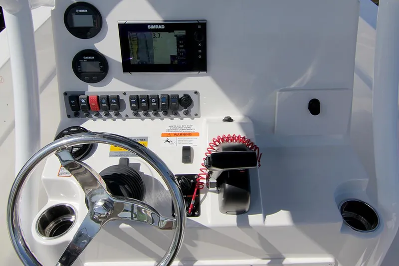 Slide: The Image of Manufacturer Provided Image: Sea Born LX22 Center Console 2026 cooler with drinks. - 6