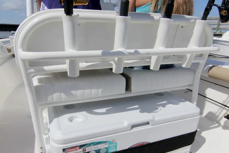 Slide: The Image of Manufacturer Provided Image: Rear seating of Sea Born LX22 Center Console 2026. - 8