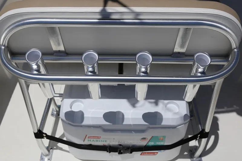 Slide: The Image of Manufacturer Provided Image: 2026 Sea Born LX21 Center Console seating area on the water. - 8