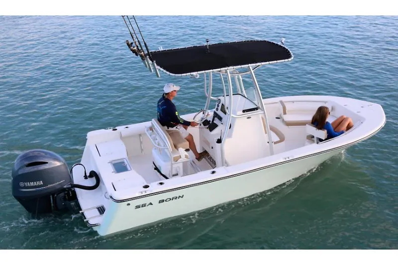 Slide: The Image of Manufacturer Provided Image: 2026 Sea Born LX21 Center Console on calm water. - 3