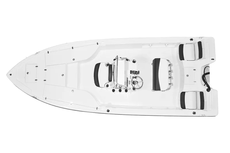 Slide: The Image of Manufacturer Provided Image: 2025 Sea Born FX21 Bay boat, top view, showcasing sleek design and spacious layout. - 14