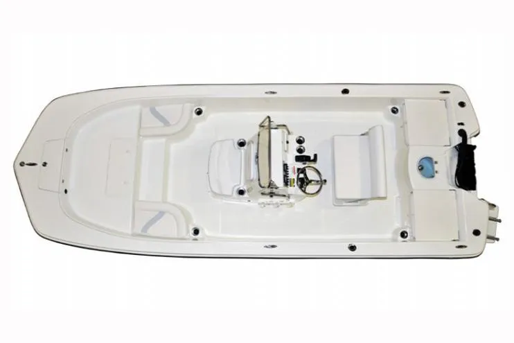 Slide: The Image of Manufacturer Provided Image: Top view of 2025 Sundance DX20 boat, showcasing spacious deck layout and seating. - 16