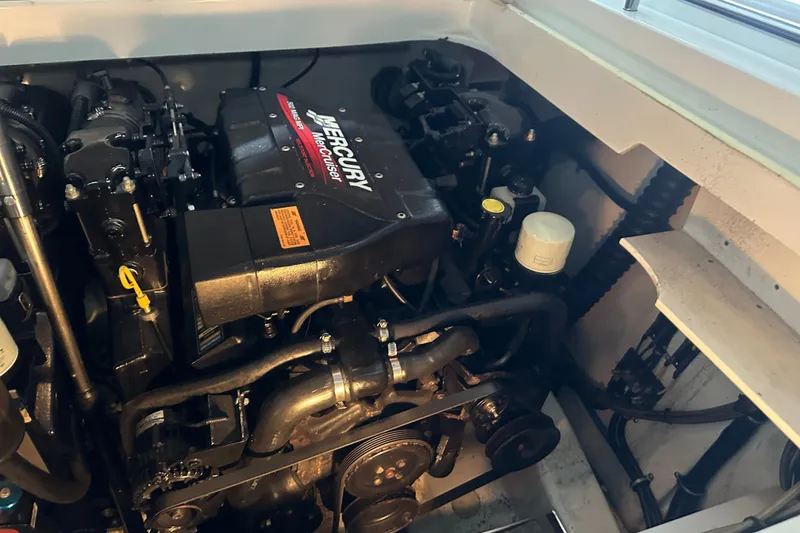 Slide: The Image of Engine compartment of a 2000 Formula 353 FASTech with Mercury MerCruiser engine. - 37