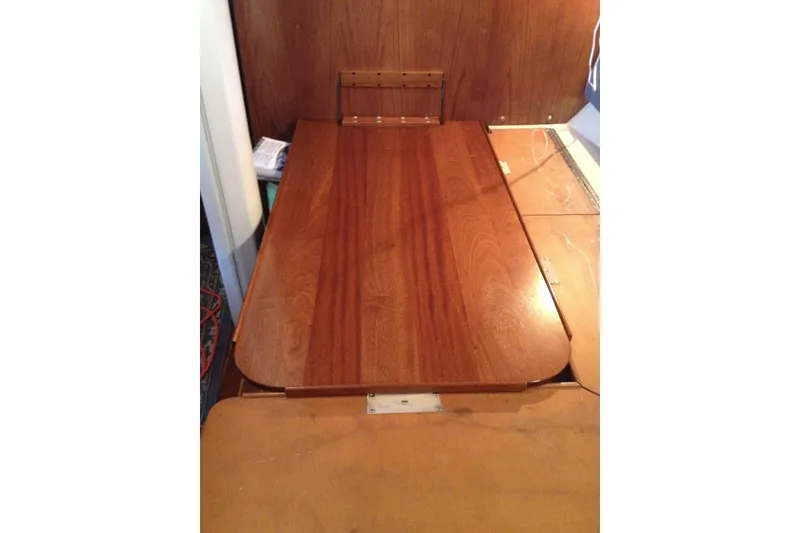 Slide: The Image of Wooden interior table on 1987 Morgan 41 Out Island Classic yacht. - 30