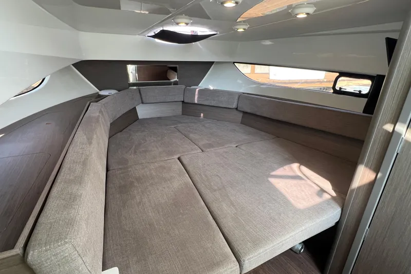 Slide: The Image of 2024 Beneteau Flyer 9 SUNdeck cabin interior with spacious seating and modern design. - 29