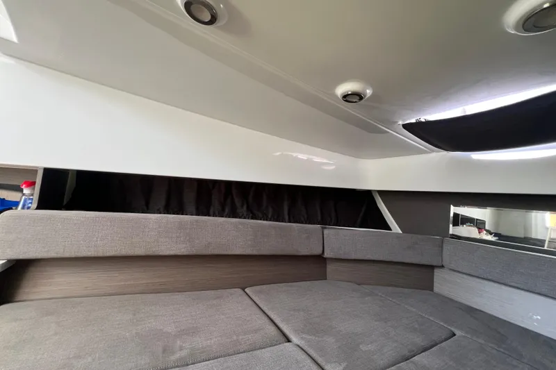 Slide: The Image of 2024 Beneteau Flyer 9 SUNdeck interior cabin with modern seating and sleek design. - 30