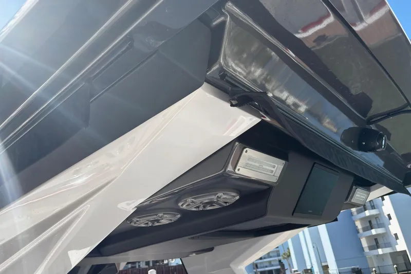 Slide: The Image of Garmin display on 2022 Nor-Tech 452 Super Fish showing FLIR system loading screen. - 13