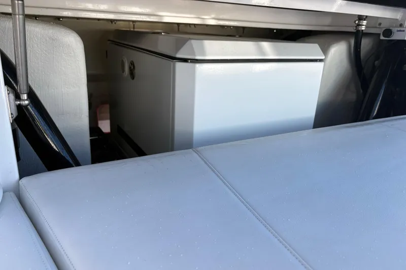 Slide: The Image of Interior of 2022 Nor-Tech 452 Super Fish boat with 450 Sport compartment. - 16