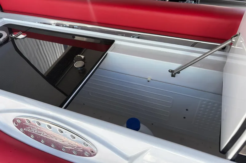 Slide: The Image of 2022 Nor-Tech 452 Super Fish interior storage compartment detail. - 18