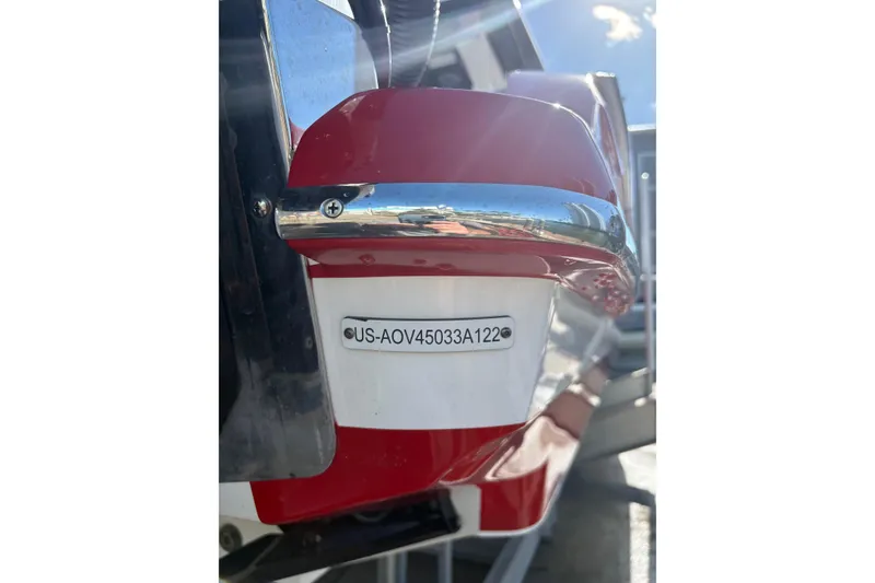 Slide: The Image of Close-up of 2022 Nor-Tech 452 Super Fish boat hull identification number. - 34