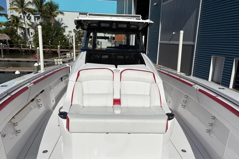 Slide: The Image of 2022 Nor-Tech 452 Super Fish with multiple outboard engines on display. - 6