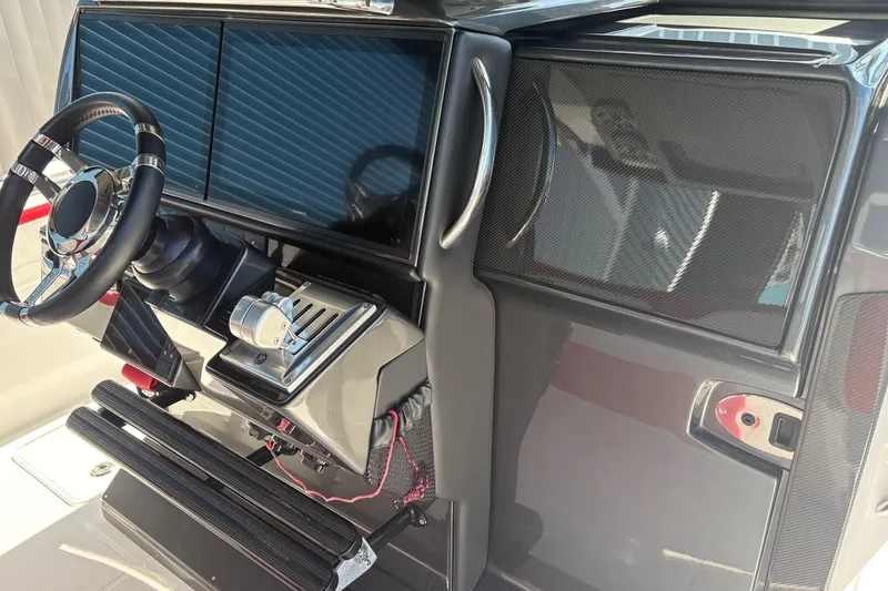 Slide: The Image of 2022 Nor-Tech 452 Super Fish boat with advanced lighting and speaker system. - 9