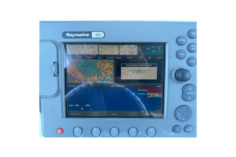 Slide: The Image of Raymarine C80 marine GPS display on 2004 Scout 235 Sportfish boat. - 24