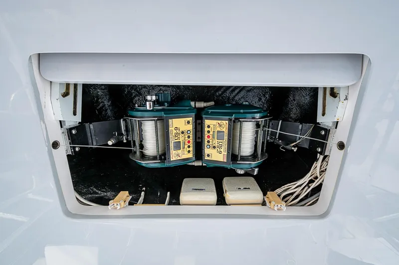 Slide: The Image of Fishing reel compartment on a 2007 Viking 64 Convertible yacht. - 35