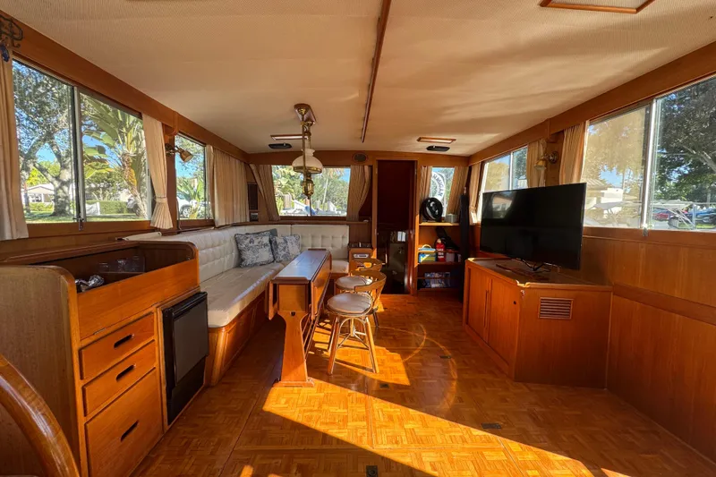 Slide: The Image of Bathroom interior of 1990 Grand Banks 46 Classic yacht with shower and sink. - 41