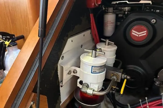 Slide: The Image of Interior seating area on a 2013 Beneteau Sense 46 yacht. - 62