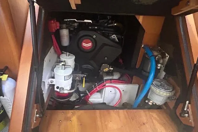 Slide: The Image of Teak deck detail of 2013 Beneteau Sense 46 sailboat, featuring a sleek design. - 66