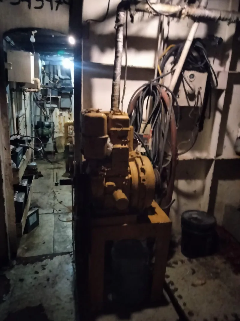 Slide: The Image of Interior of a 1972 commercial shrimp freezer trawler engine room. - 12