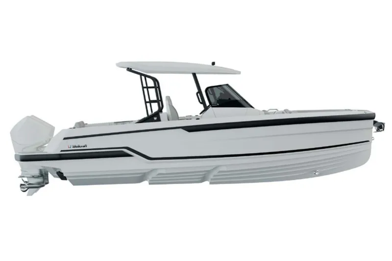Slide: The Image of Manufacturer Provided Image: 2026 Wellcraft 28 T-Top boat, sleek white design with modern features and T-top canopy. - 0