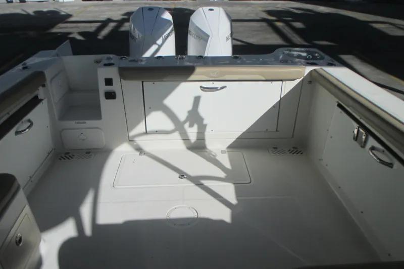 Slide: The Image of Manufacturer Provided Image: Hatch cover on a 2020 Sailfish 325 DC boat ceiling. - 22