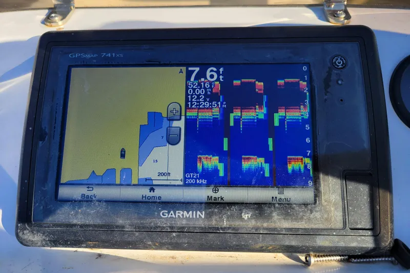 Slide: The Image of Garmin GPSMAP 741xs displaying sonar data on Walker Bay Generation 400 DLX, 2018 model. - 13